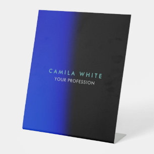 Signe De Table Bleu de nuit Élégant professionnel classe affaires