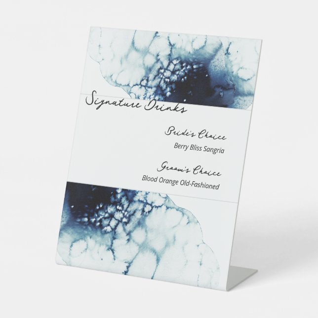 Signe De Table Bleu Nautique Destination Mariage Signature Boisso (Recto)