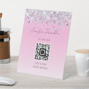 Signe De Table Bling Holographique Parties scintillant beauté Scr