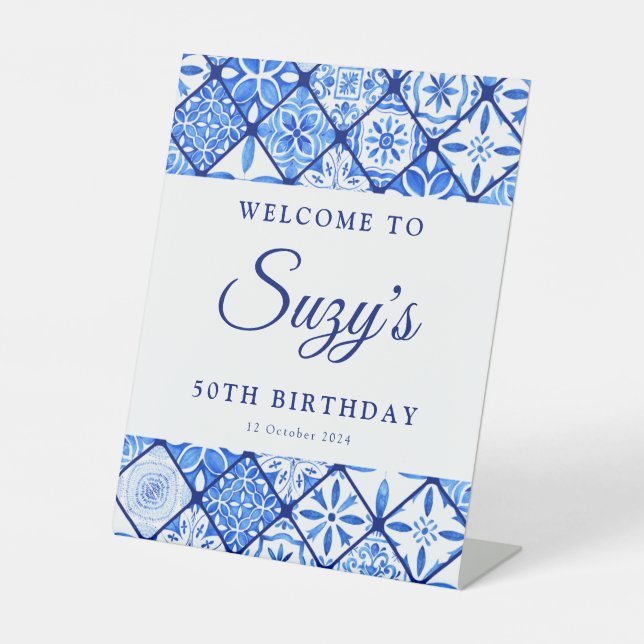 Signe De Table Bliss méditerranéen Anniversaire (Recto)