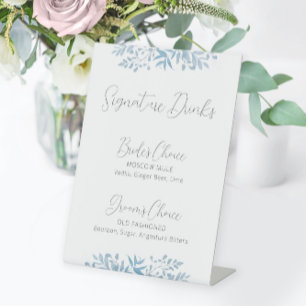 Signe De Table Blue Eucalyptus Mariage Signature Boissons
