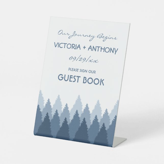 Signe De Table Blue Forest Range Mariage de bois (Recto)