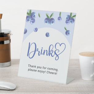 Signe De Table Blueberry Sweet Watercolor Boy Baby shower Boy Boi