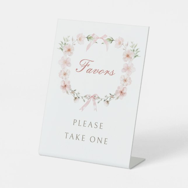Signe De Table Blush Pink Floral Frame Favors (Recto)