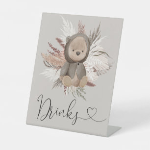 Signe De Table Boho Bear Baby shower Boissons