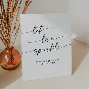 Signe De Table Boho Black and White Sparkler Envoyer Mariage