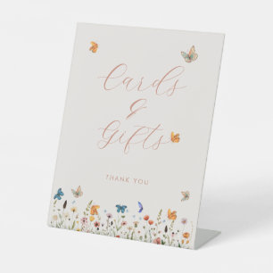 Signe De Table Boho Butterfly Floral Fêtes des mariées Cartes et