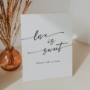 Signe De Table Boho Chic Black and White Love Is Sweet Mariage