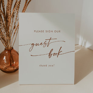 Signe De Table Boho Chic Bohemian Cream Mariage livre d'hôtes