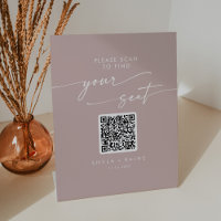 Boho Chic Dusty Rose rose tableau de sièges QR Cod