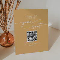 Boho Chic Jaune Marigold Siège graphique QR Code