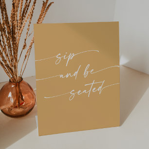 Signe De Table Boho Chic Jaune Marigold Sip Be Seed Mariage