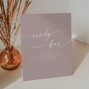 Signe De Table Boho Chic moderne Dusty Rose rose barre de bonbon
