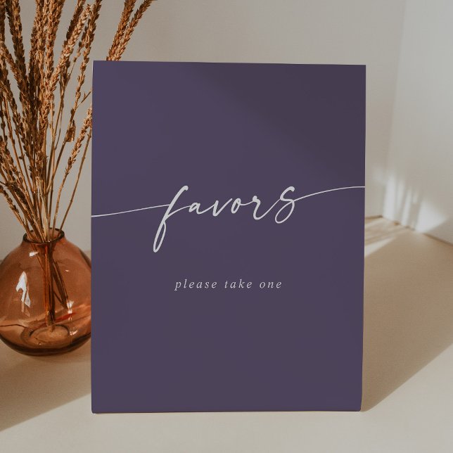Signe De Table Boho Chic Moderne Plum Purple Mariage Faveurs (Créateur téléchargé)