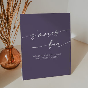 Signe De Table Boho Chic Moderne Plum Purple Smores Mariage