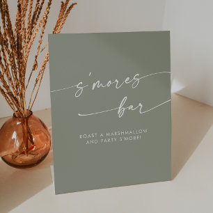 Signe De Table Boho Chic Moderne Sage Green Smores Mariage