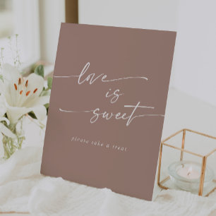 Signe De Table Boho Chic Neutre Taupe L'Amour Est Mariage Sucré