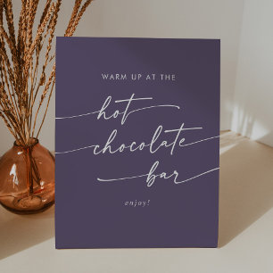 Signe De Table Boho Chic Plum Purple Hot Chocolate Bar
