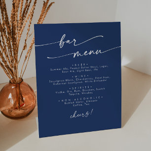 Signe De Table Boho Chic Royal Blue Mariage Bar