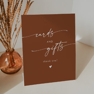 Signe De Table Boho Chic Terracotta cartes de mariage et cadeaux