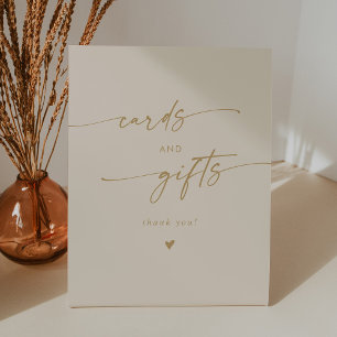 Signe De Table Boho Chic Vintage Gold Mariages Cartes et Cadeaux