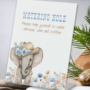 Signe De Table Boho Cowboy Elephant Baby shower Watering Hotte