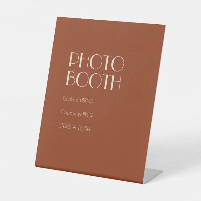 Signe De Table Boho Deco d'automne | Booth photo Mariage rouille (Recto)