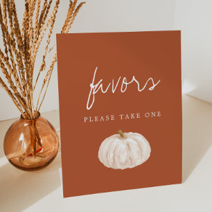 Signe De Table Boho Fall Citrouille Baby shower Faveur
