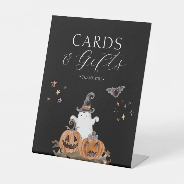 Signe De Table Boho Halloween Baby showers cartes et cadeaux (Recto)