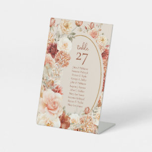 Signe De Table Boho jardin d'automne épices orange beige rouille