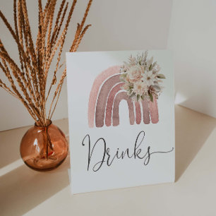 Signe De Table Boho Rainbow Baby showers Boissons