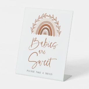Signe De Table Boho Rainbow Baby sont Sweet Baby shower Sign