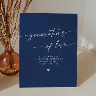 Signe De Table Boho Royal Blue Generations of Love Mariage