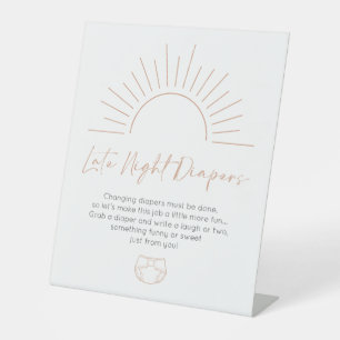 Signe De Table Boho Sun Baby shower Late Night Diapés