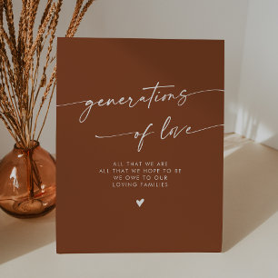 Signe De Table Boho Terracotta Generations of Love Mariage
