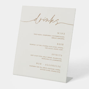 Signe De Table Boire Menu Mariage Réception Piédestal Bar Signal