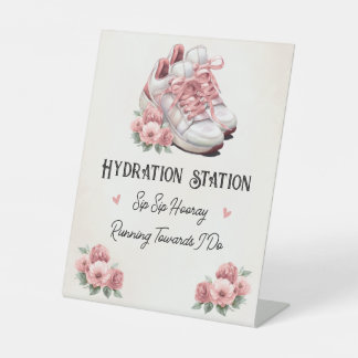 Signe De Table Boisson de la station d'hydratation florale Basket