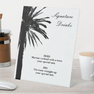 Signe De Table Boisson signature cocktail mariage mariée et marié