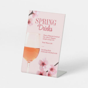 Signe De Table Boissons de printemps Cocktail Bar ou Brunch LTO s