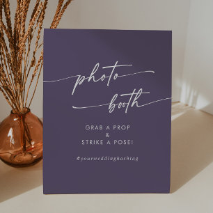 Signe De Table Booth Boho Chic Plum Purple Mariage
