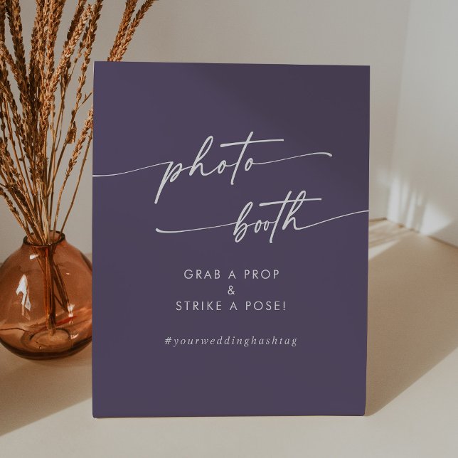 Signe De Table Booth Boho Chic Plum Purple Mariage (Créateur téléchargé)