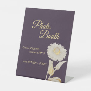 Signe De Table Booth photo Mariage antique Purple Daisy