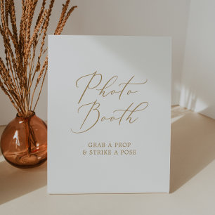 Signe De Table Booth photo Mariage de calligraphie or Delicate