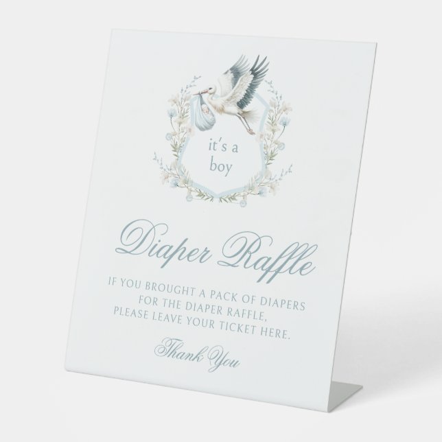 Signe De Table Bouche en crête bleue Boho Baby shower Déchets Raf (Recto)