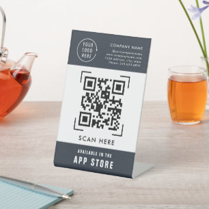 Signe De Table Boutique d'applications d'analyse de code QR Log