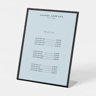 Signe De Table Boutique minimaliste de luxe noir/bleu