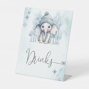 Signe De Table Boy Baby shower d'hiver Elephant Boy Boy Boires