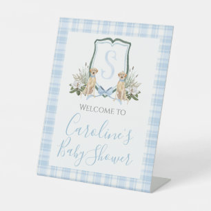 Signe De Table Boy Blue Chig Baby shower Preppy Sud