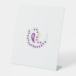 Signe De Table Bransoletka z serduszkiem Style, aubergine légère