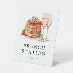 Signe De Table Brunch & Bubbly Elegant Pancake Fête des mariées r